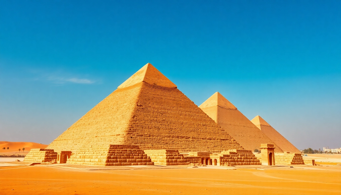 Discover the Pyramids of Giza at https://piraminds.com/ highlighting their majestic structures and ancient artistry.