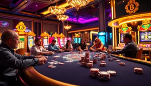 Experience the excitement of poker at rikvip368.com with vibrant chips and luxury casino ambiance.