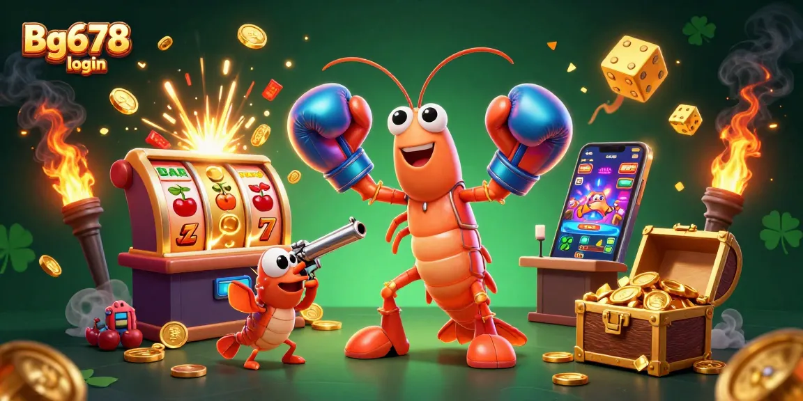 Experience thrilling gaming action with Bg678 login showcasing vibrant casino elements and engaging characters.